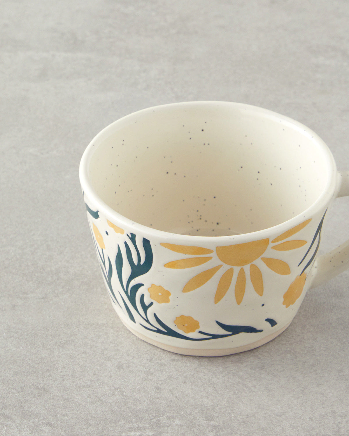 Stoneware Mug 220 ml Yellow - Green (view 2)