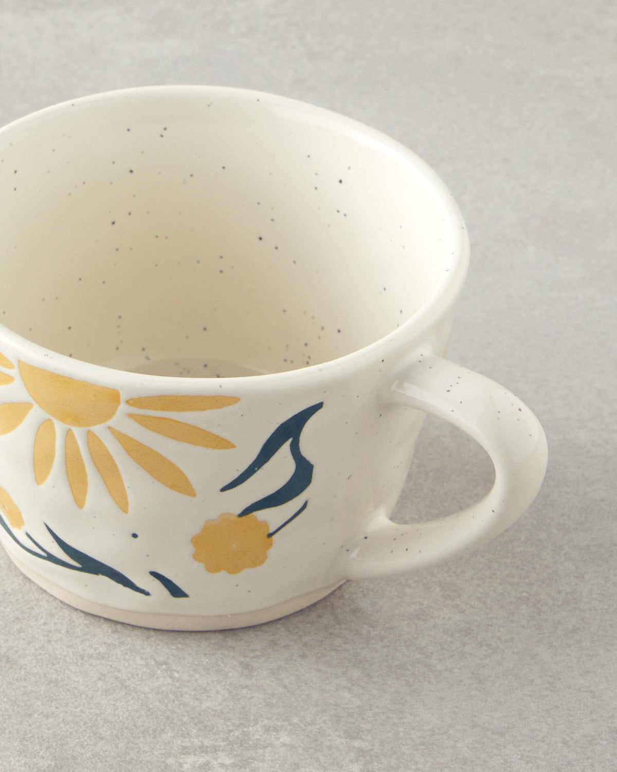 Stoneware Mug 220 ml Yellow - Green (view 3)