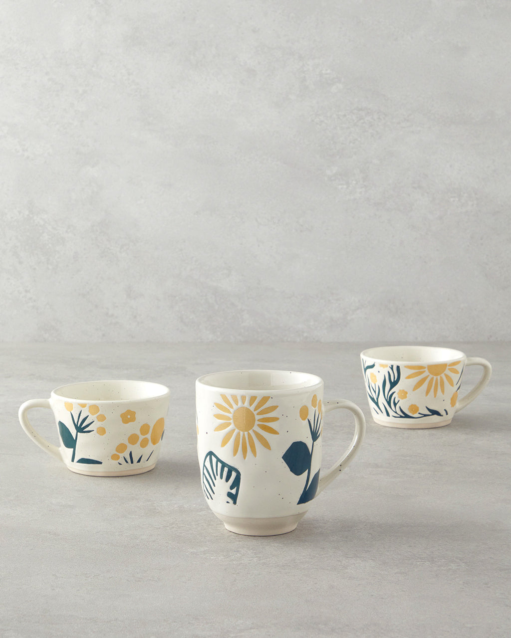Stoneware Mug 220 ml Yellow - Green (view 4)