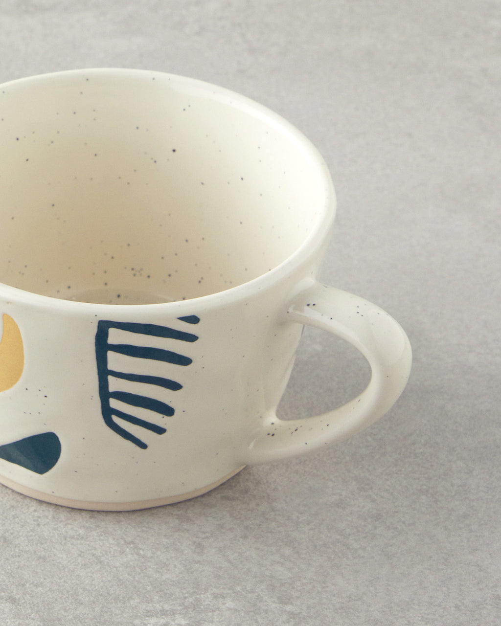 Stoneware Mug 220 ml Yellow - Green (view 3)