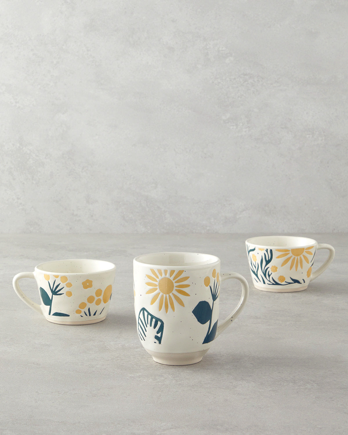 Stoneware Mug 220 ml Yellow - Green (view 4)