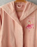 Ballerina Velvet Kids Bathrobe Pink - 8-10 Years (view 3)