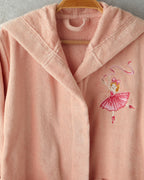 Ballerina Velvet Kids Bathrobe Pink (view 11)
