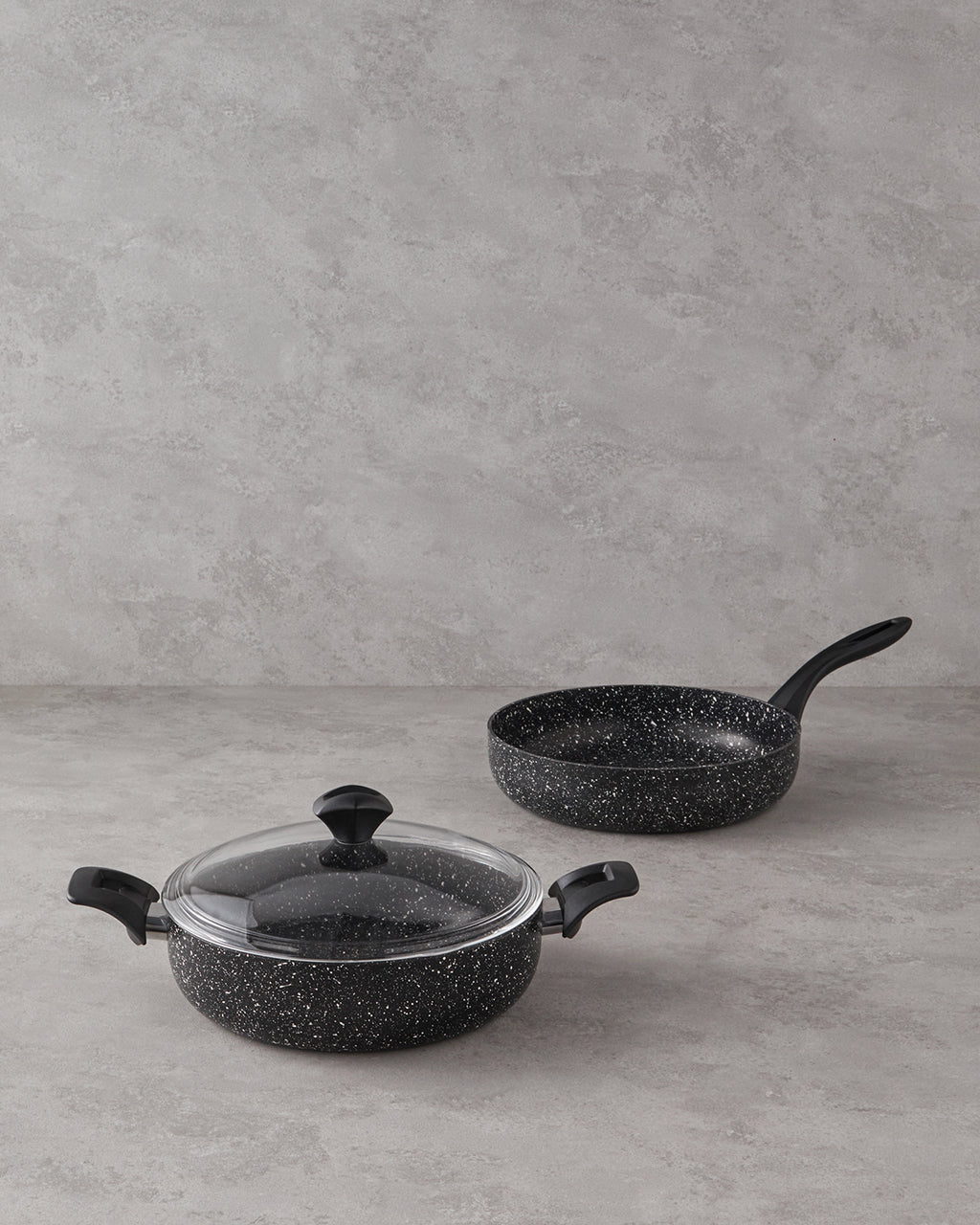 Aluminum 3 Pieces Pot Set 26-26 cm Black