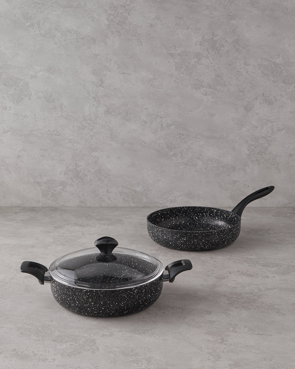 Aluminum 3 Pieces Pot Set 26-26 cm Black