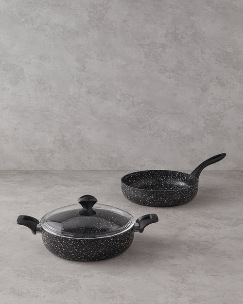 Aluminum 3 Pieces Pot Set 26-26 cm Black