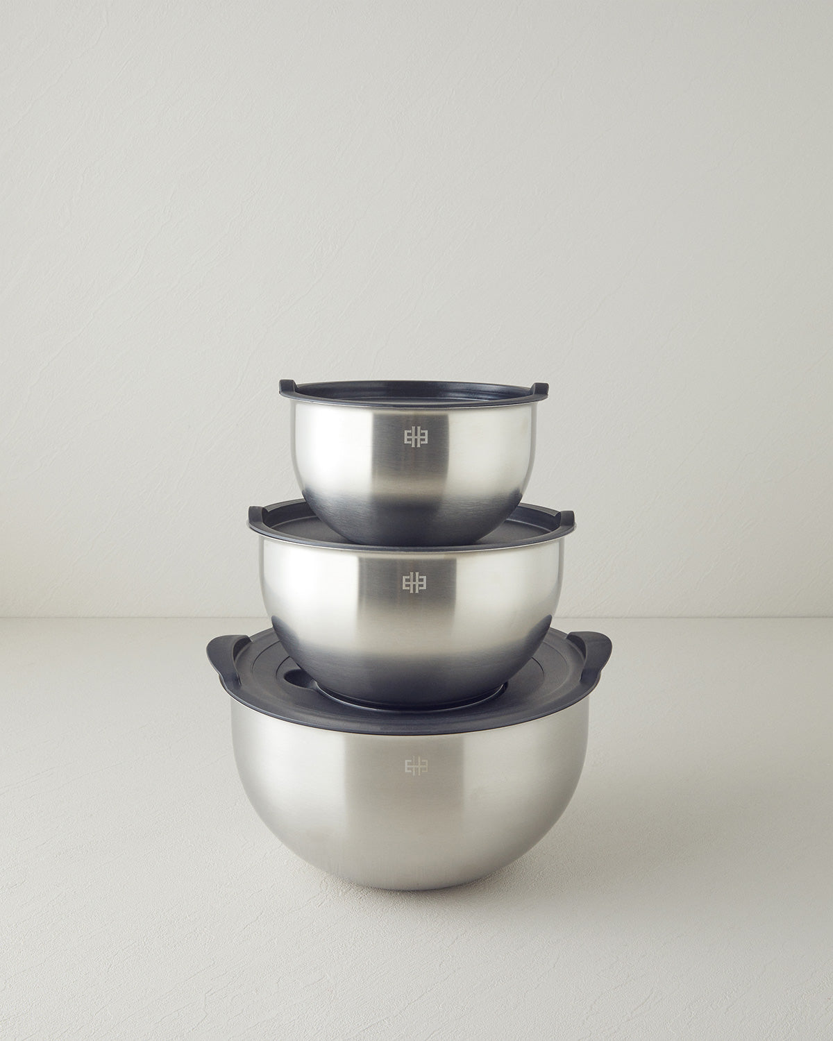 Inox Stainless Steel with 9-Piece Grater Mixing Bowl 16-20-24 cm Silver