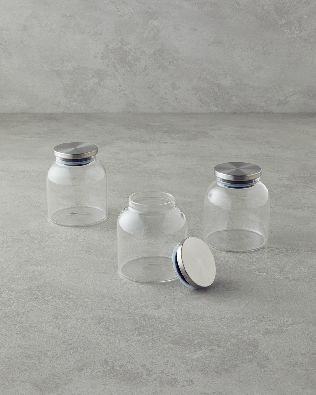 Sinna Borosilicate 3 pcs Spice Rack 450 ml Transparent
