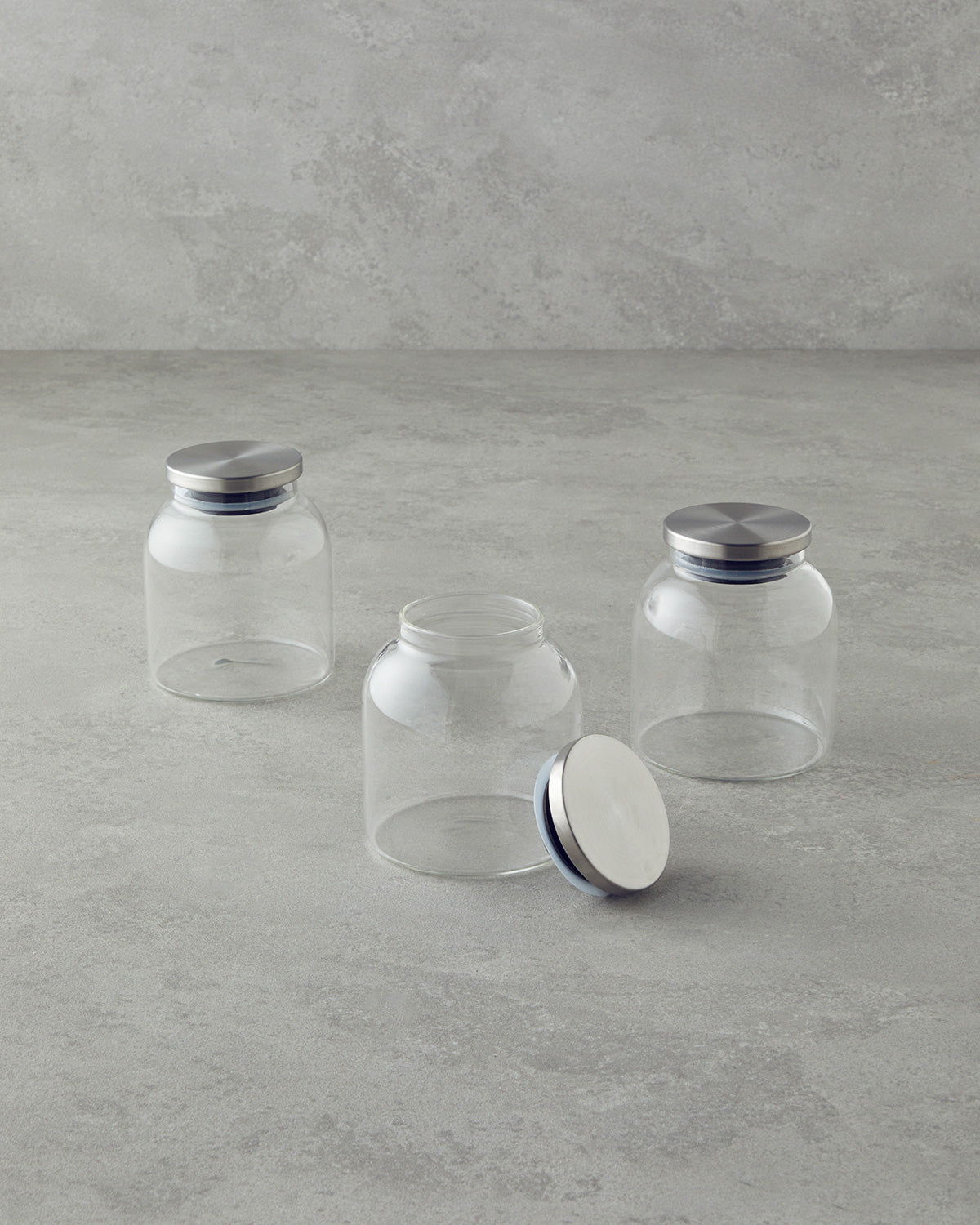 Sinna Borosilicate 3 pcs Spice Rack 450 ml Transparent