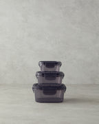Sasha Plastic 3 pcs Storage Container 500+1000+1700 ml Anthracite