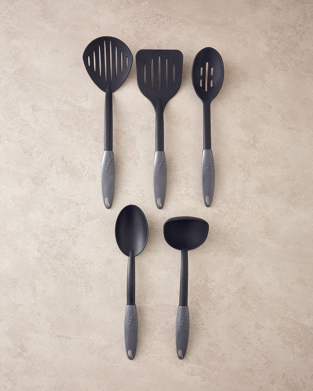 Peny Plastic 5 Pieces Preparation Set 29.5+32+32.5+32.5+34.5 cm Gray