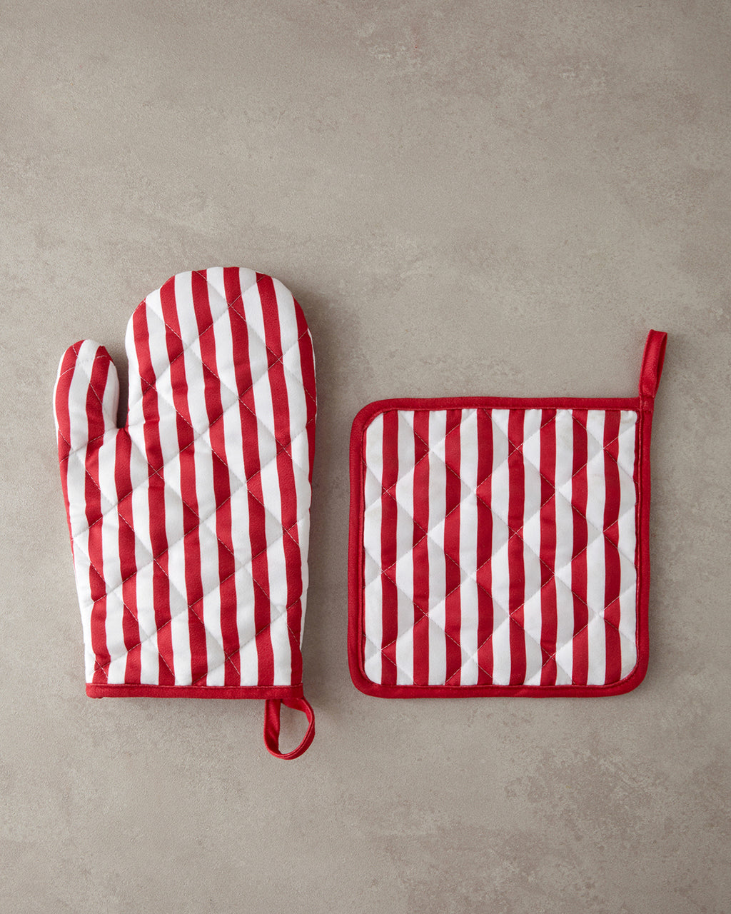 Chef Polyester 2 pcs Kitchen Set 20x20 - 19x30 cm - Red