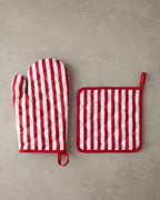 Chef Polyester 2 pcs Kitchen Set 20x20 - 19x30 cm - Red