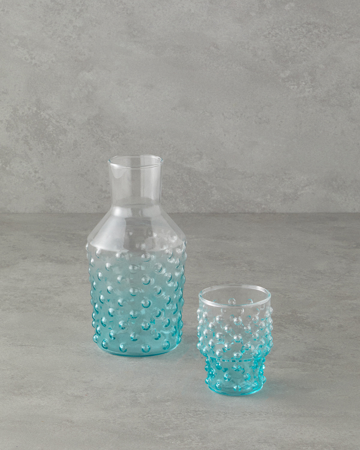 Bubbles Glass Bedside Jug 1150 ml Blue (view 2)