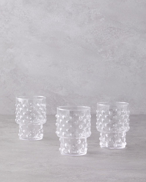 Bubbles Glass 3 pcs Glass 300 ml Transparent