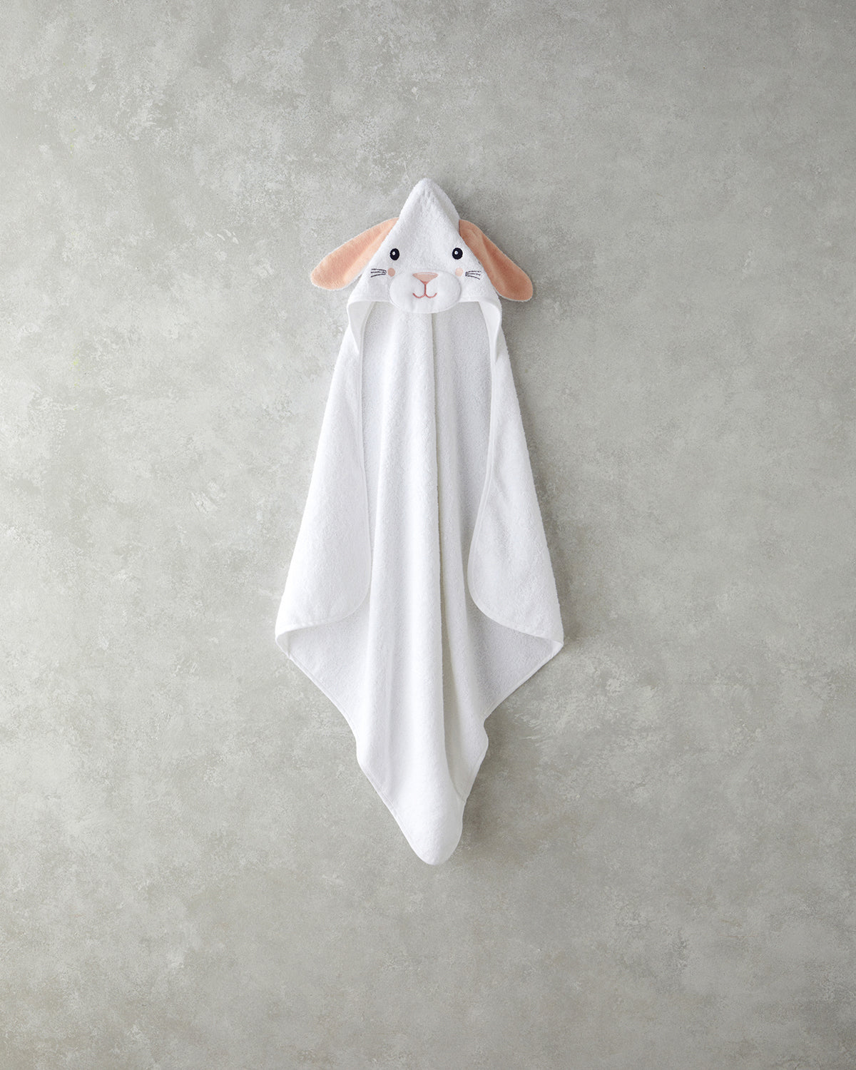 Rabbit Cotton Baby Towel 75x75 cm White