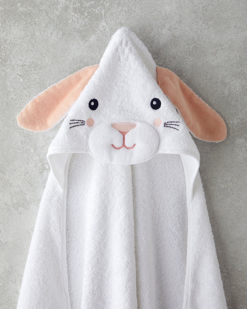 Rabbit Cotton Baby Towel 75x75 cm White (view 2)