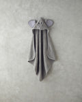 Elephant Cotton Baby Towel 75x75 cm Gray