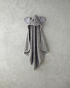 Elephant Cotton Baby Towel 75x75 cm Gray