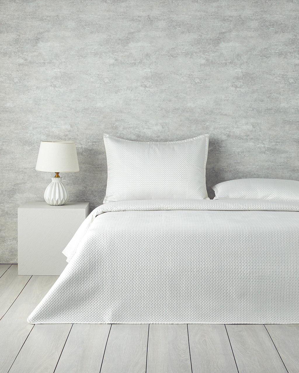 Sisilla Satin Bed Spread Set - Ecru - Double 200x220 cm