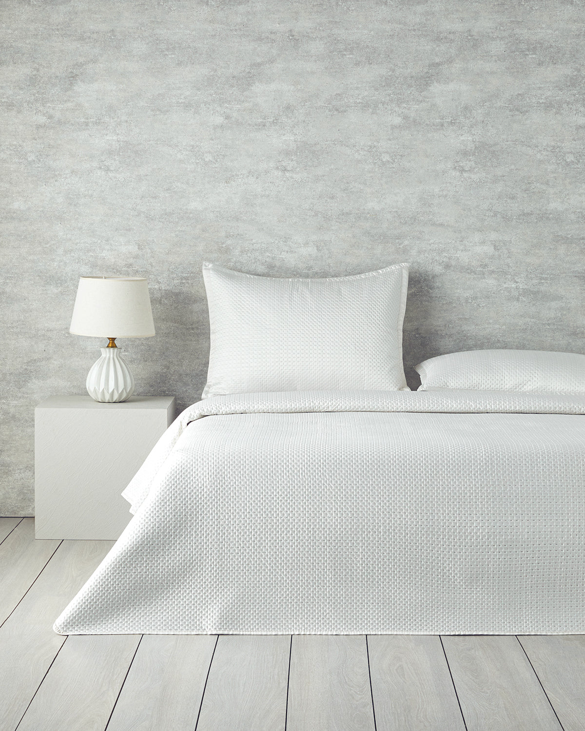 Sisilla Satin Bed Spread Set - Ecru - Double 200x220 cm