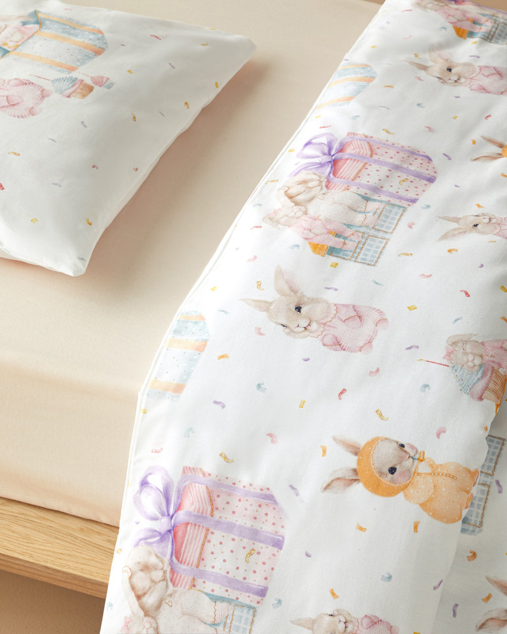 Pretty Bunny Cotton Baby Duvet Cover Set 100x150 cm (view 4)