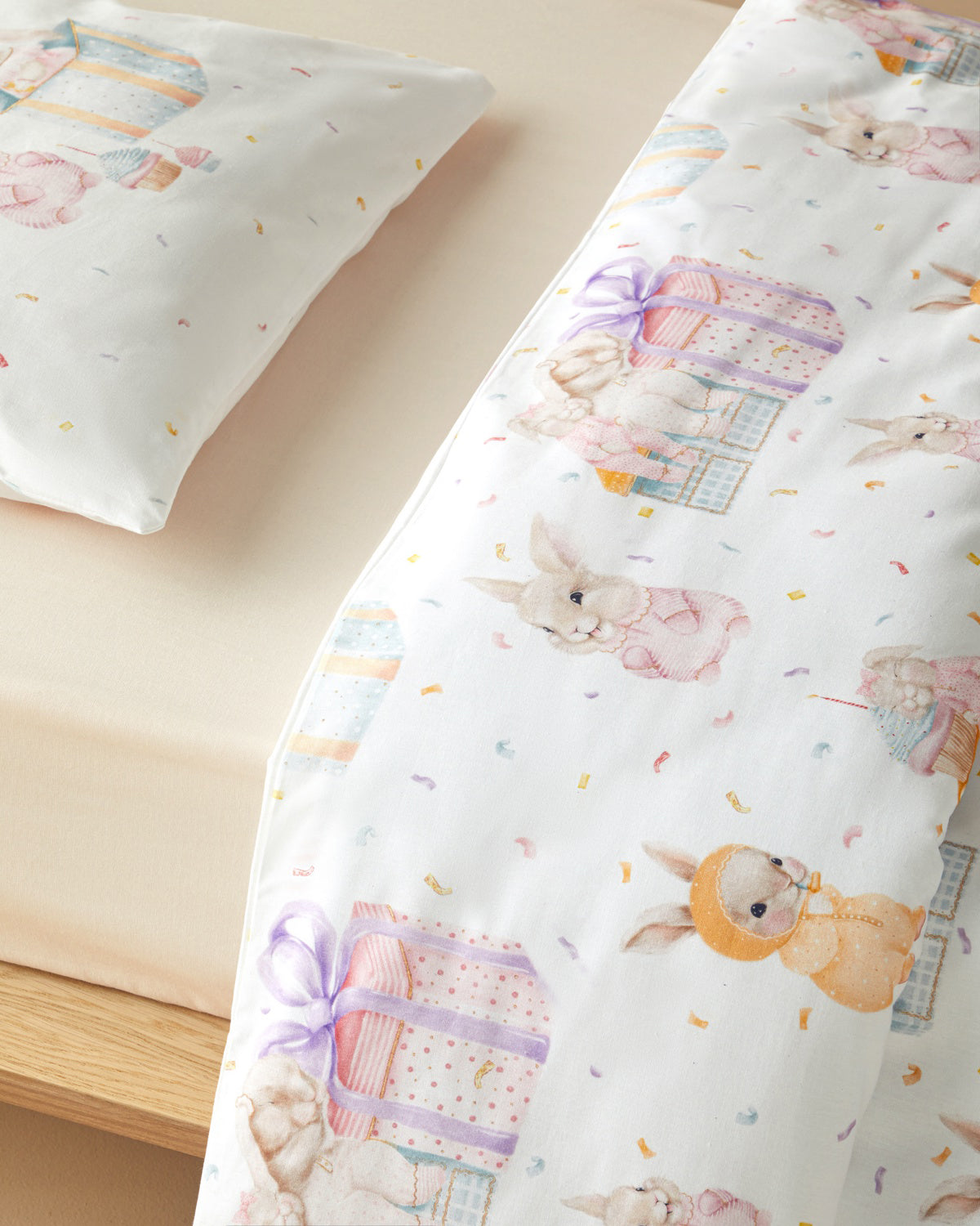 Pretty Bunny Cotton Baby Duvet Cover Set 100x150 cm (view 4)
