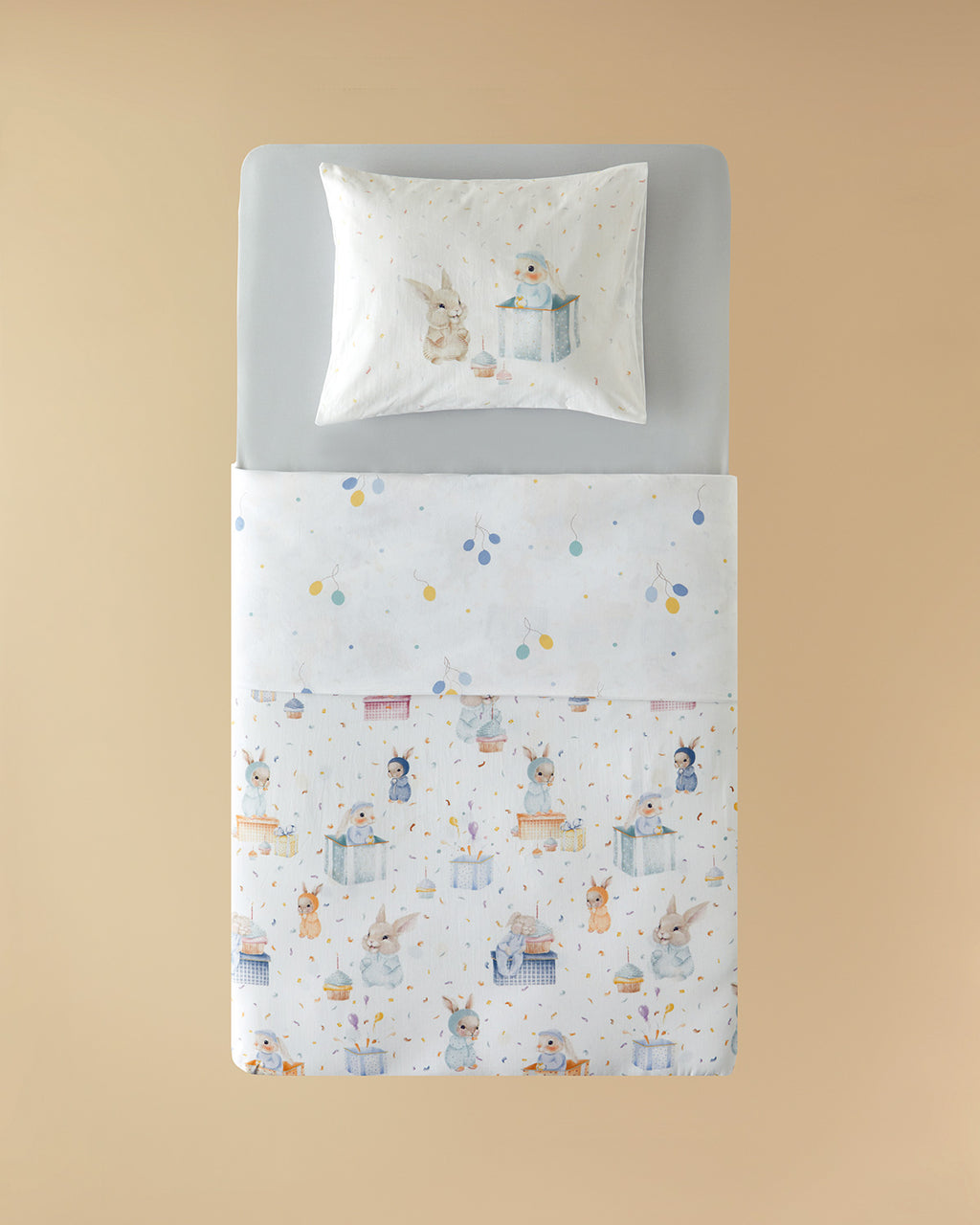 Pretty Bunny Cotton Baby Duvet Cover Set 100x150 cm (view 9)