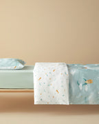 Funny Animals Cotton Baby Duvet Cover Set 100x150 cm Green (view 2)