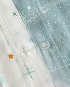 Funny Animals Cotton Baby Duvet Cover Set 100x150 cm Green (view 5)