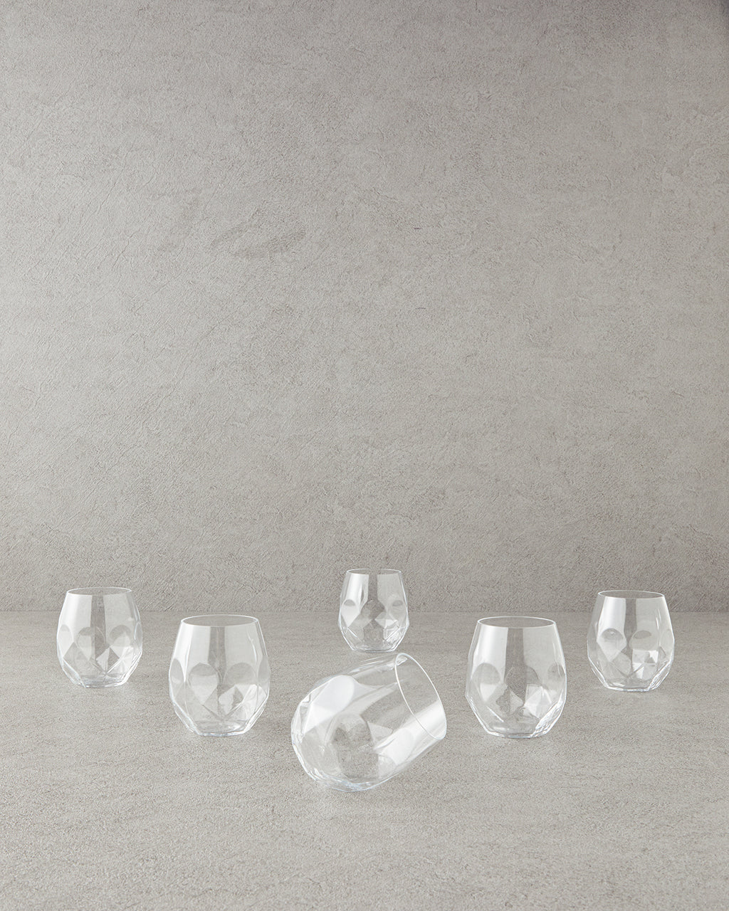Crystalline 6 pcs Glass 380 ml Transparent