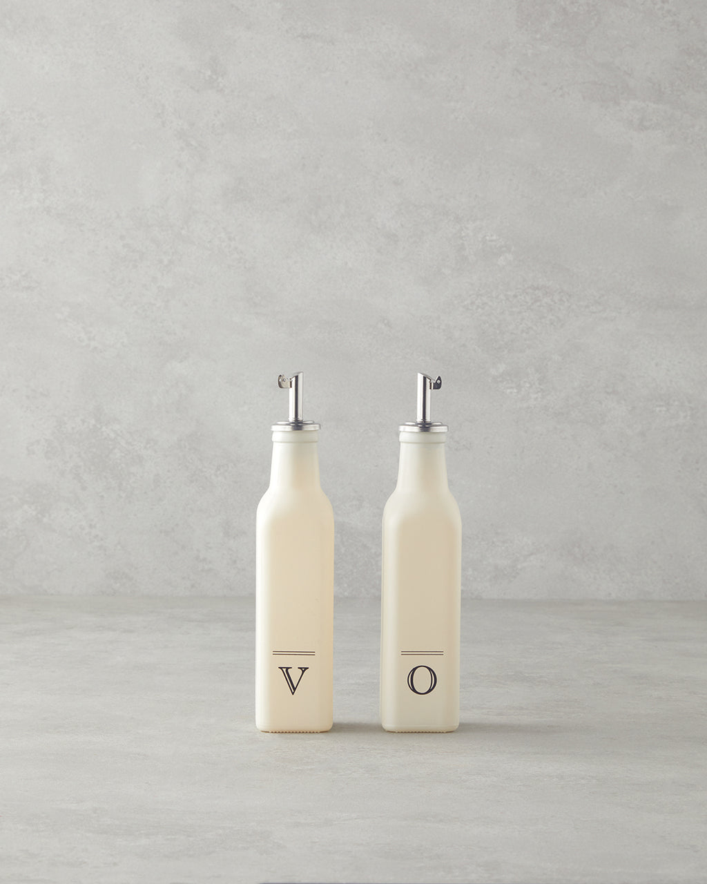 Glass 2 pcs Oil Bottle 250 ml Cream