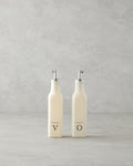 Glass 2 pcs Oil Bottle 250 ml Cream