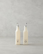 Glass 2 pcs Oil Bottle 250 ml Cream