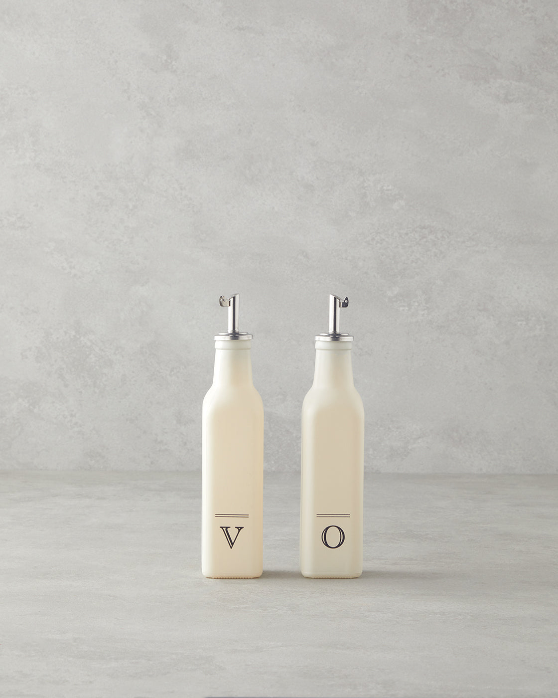 Glass 2 pcs Oil Bottle 250 ml Cream