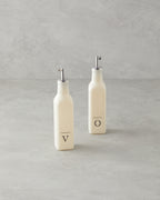 Glass 2 pcs Oil Bottle 250 ml Cream (view 2)