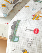 Cotton Single Size Kids Duvet Cover Set 160x220 cm Gray (view 3)