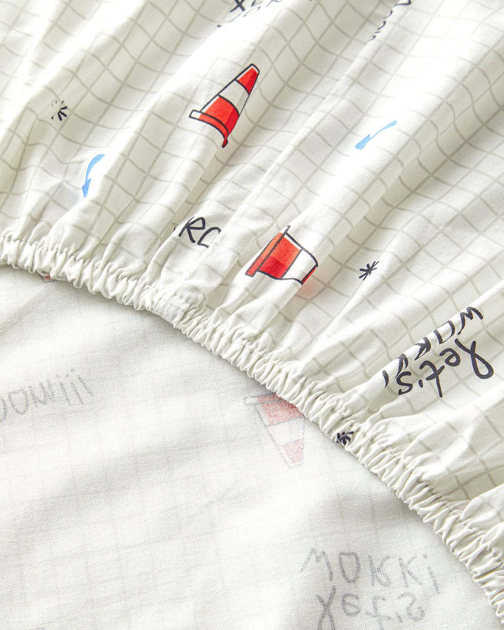 Cotton Single Size Kids Duvet Cover Set 160x220 cm Gray (view 4)