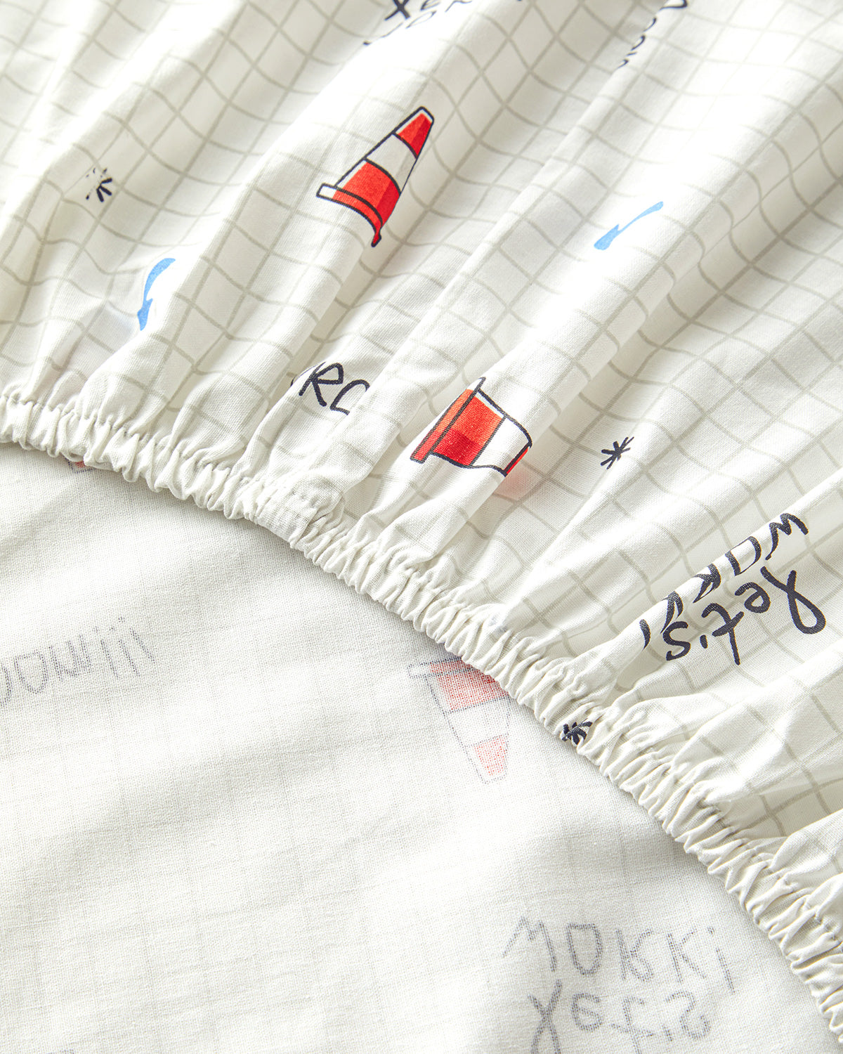 Cotton Single Size Kids Duvet Cover Set 160x220 cm Gray (view 4)