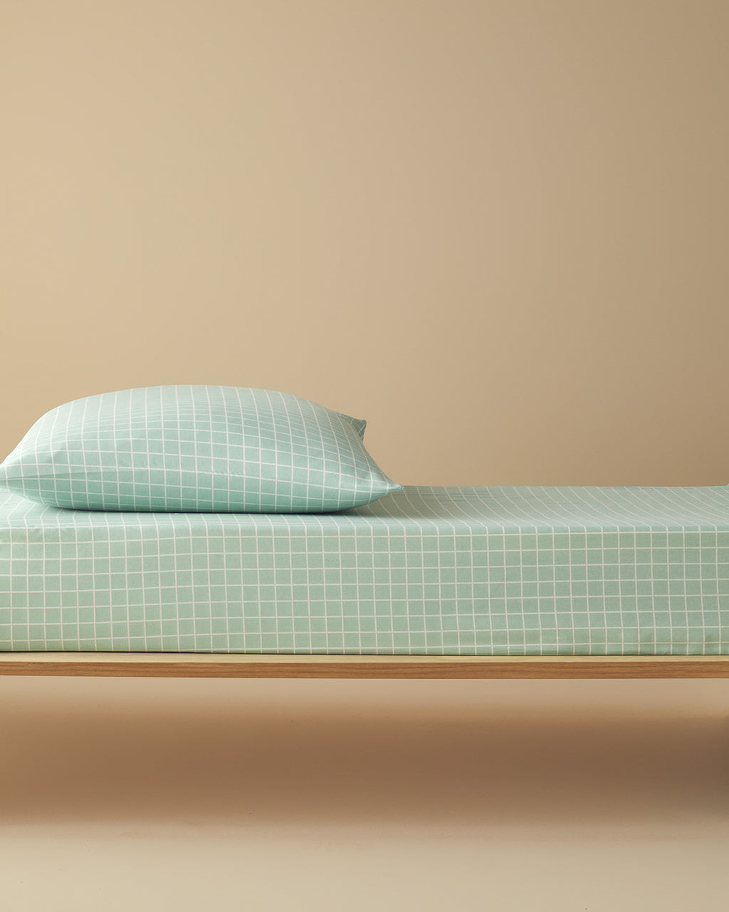 Cotton Single Size Kids Fitted Sheet Set 100x200 cm - Powder (view 2)