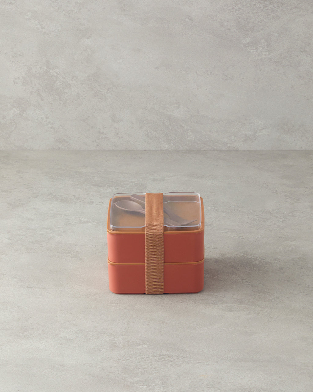 Mezaluna Plastic 2-Tier Lunch Box 710 ml+710 ml Orange
