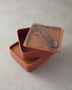 Mezaluna Plastic 2-Tier Lunch Box 710 ml+710 ml Orange (view 3)