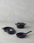 Tiny Taste Cast Aluminum Mini Pot Set 14x14x14 cm Black