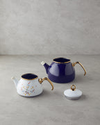 Floral Symphony Enamel Mini Tea Pot Cobalt Blue (view 4)