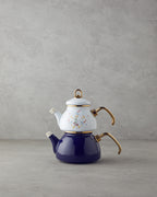 Floral Symphony Enamel Mini Tea Pot Cobalt Blue (view 5)