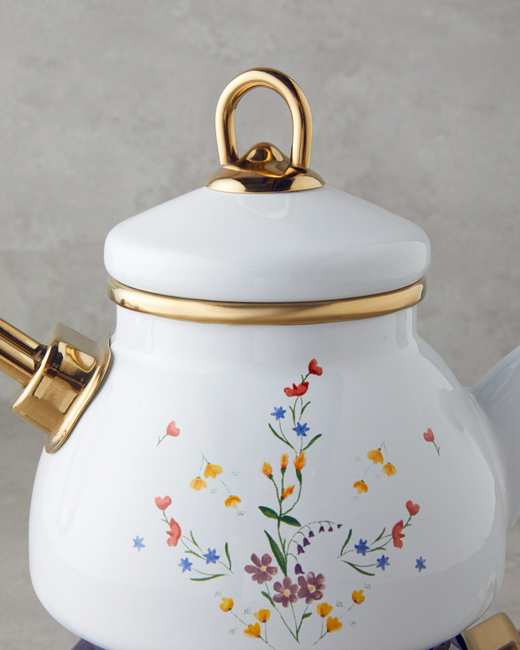 Floral Symphony Enamel Mini Tea Pot Cobalt Blue (view 6)