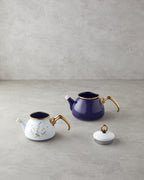 Floral Symphony Enamel Mini Tea Pot Cobalt Blue (view 8)