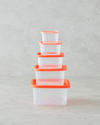 Keep Me Plastic 5 Pieces Storage Container 16 cm Colored