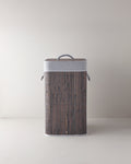 Selina Bamboo Laundry Basket 35x35x60 cm Anthracite