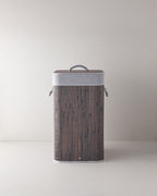 Selina Bamboo Laundry Basket 35x35x60 cm Anthracite